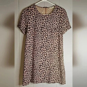 Entro Leopard/Cheetah Print Shift Dress, Small